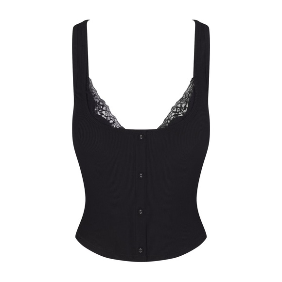 SKIMS Tops - Skims Soft Lounge Tank With Bralette in Onyx